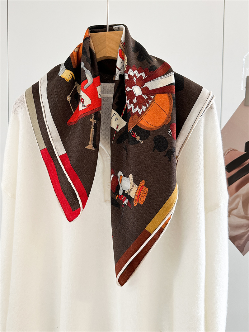 Two Faced Print Scarf 65CM Sca - Luxury Bags Hong Kong review and price