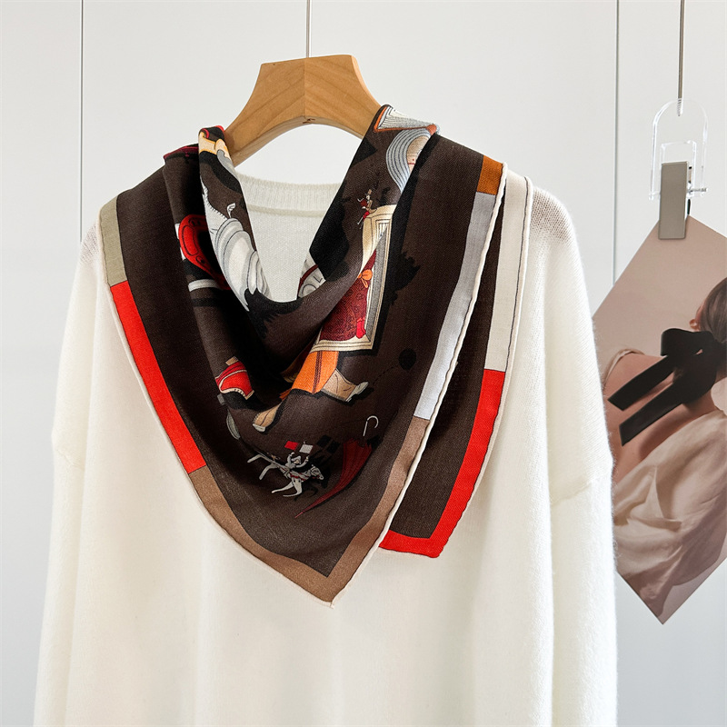 Two Faced Print Scarf 65CM Sca - Luxury Bags Hong Kong review and price