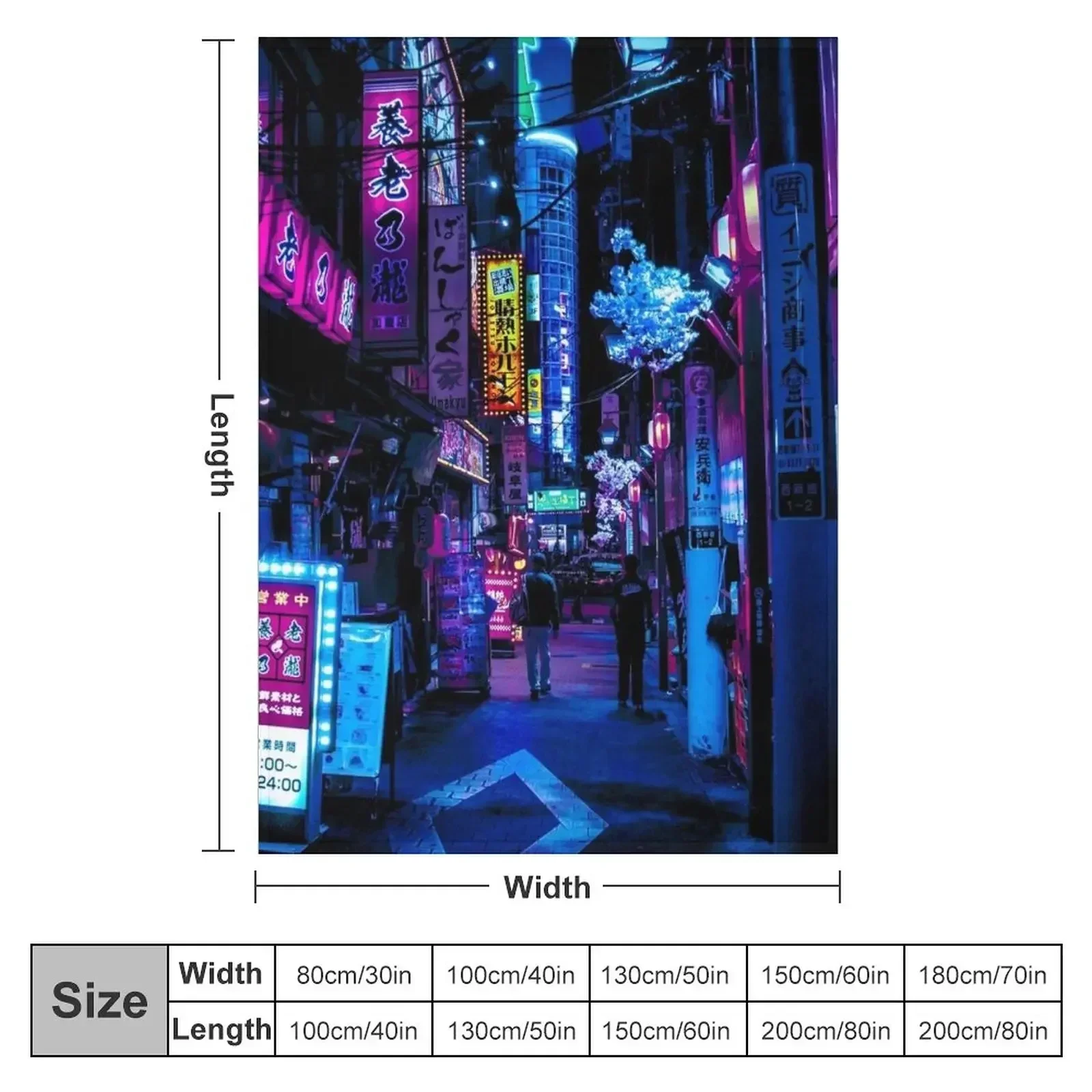 Blue Tokyo Alleys Throw Blanke - Luxury Bags In Tokyo review and price