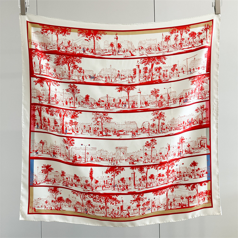 Red Silk Scarf Luxury 90cm Squ - Luxury Bags Hong Kong review and price