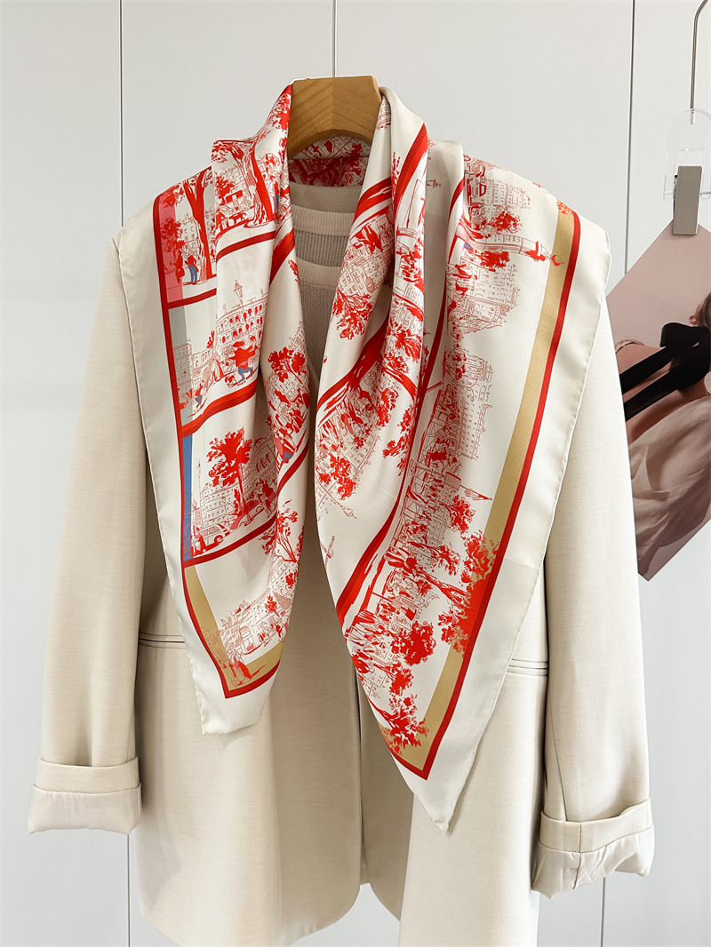 Red Silk Scarf Luxury 90cm Squ - Luxury Bags Hong Kong review and price