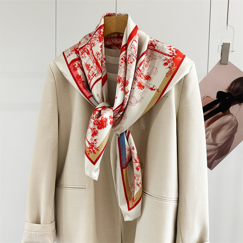 Red Silk Scarf Luxury 90cm Squ - Luxury Bags Hong Kong review and price
